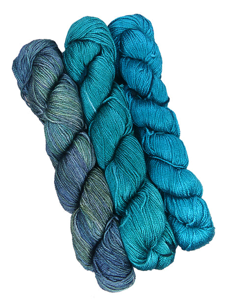 Malabrigo Mora One of a Kind - Sea Dragon (3 skeins) yarn on sale at little knits