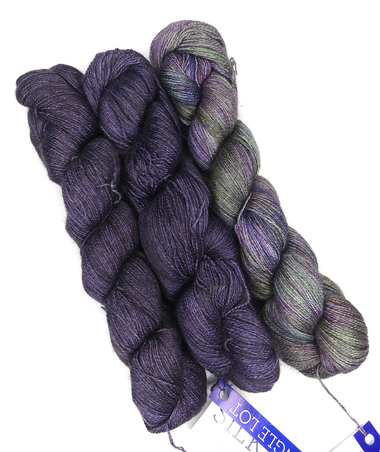Malabrigo Silkpaca One of a Kind - Cyber Grape (Three Skeins)