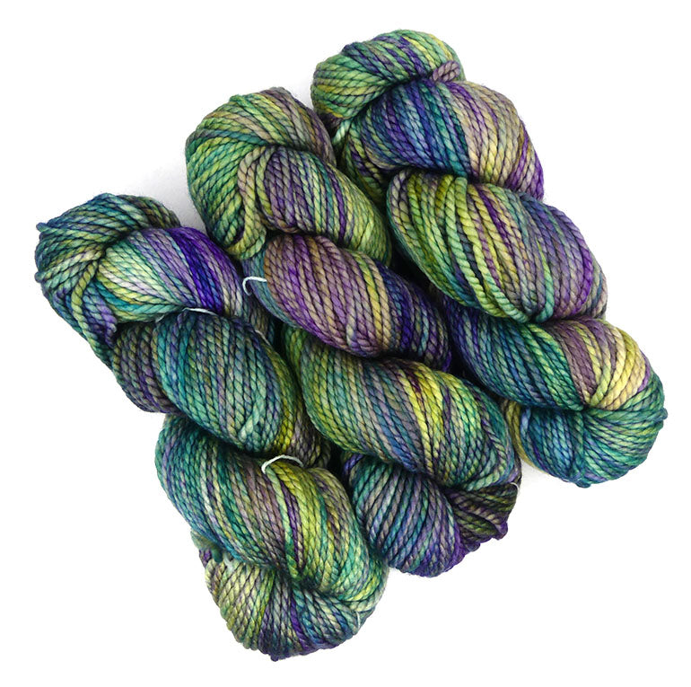 Malabrigo Vientos One of a Kind Color - Matcha and Blackberry (3 SKEINS)