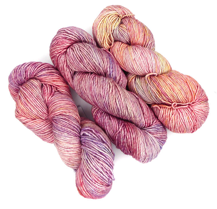 Malabrigo Washted One of a Kind Colors - Bubblegum Swirl (THREE SKEINS)