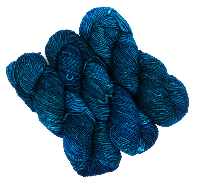 Malabrigo Washted One of a Kind Colors - Deep Teal (THREE SKEINS)