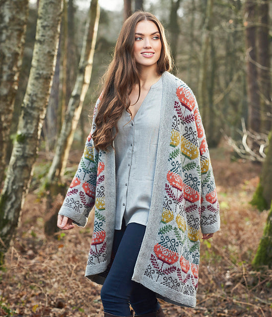 A Rowan Alpaca Soft DK Pattern - Moonflower Coat (PDF)