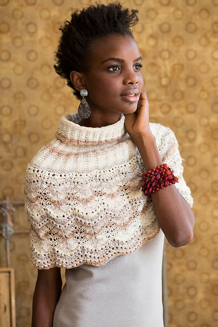 A Noro Silk Garden Sock Pattern - Mock Neck Capelet (PDF)