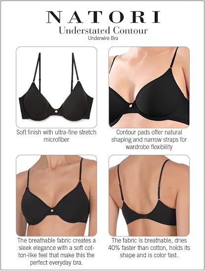 NWT, Natori Women's Understated Contour 34B, Style 132025