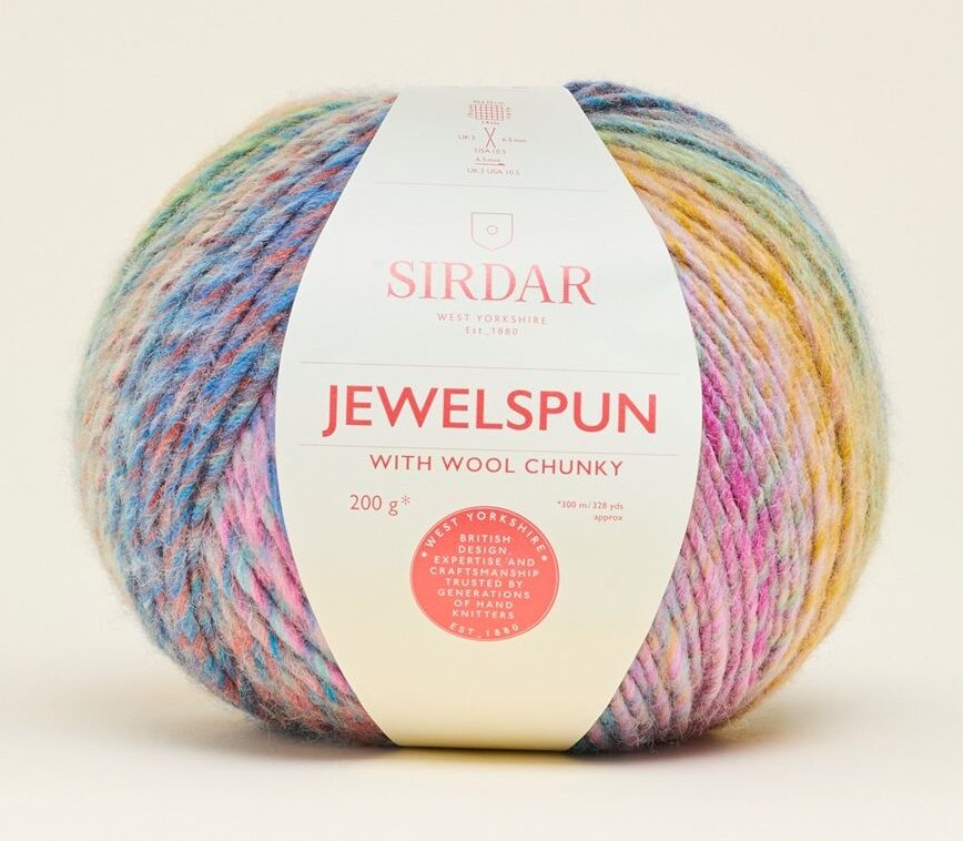 Sirdar Jewelspun with Wool Chunky - Ocean Gem (Color #209) - BIG 200 Gram Skeins