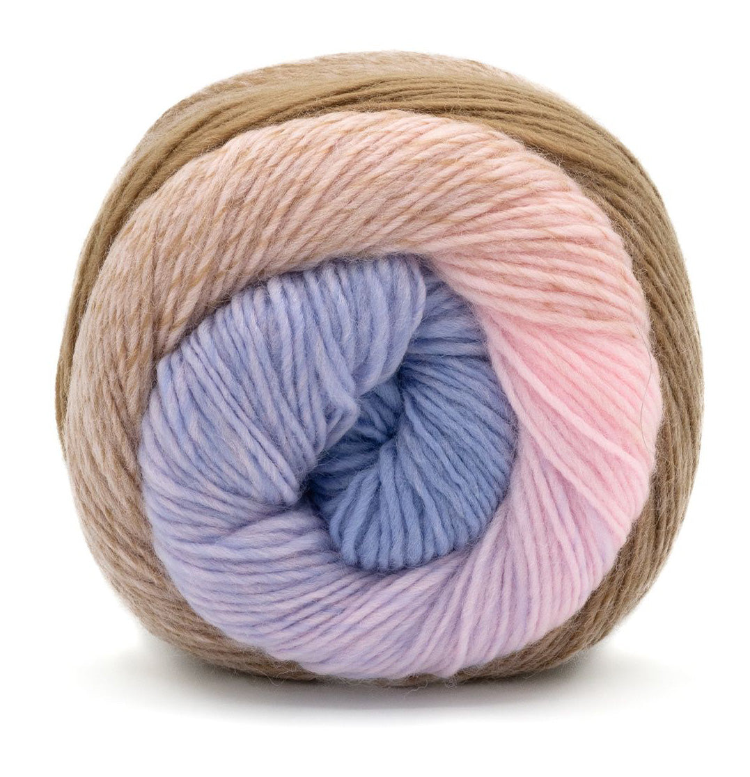 Laines Du Nord Poema - Sky/Beige/Khaki (Color #404) Knitting and Crochet yarn on sale at Little Knits