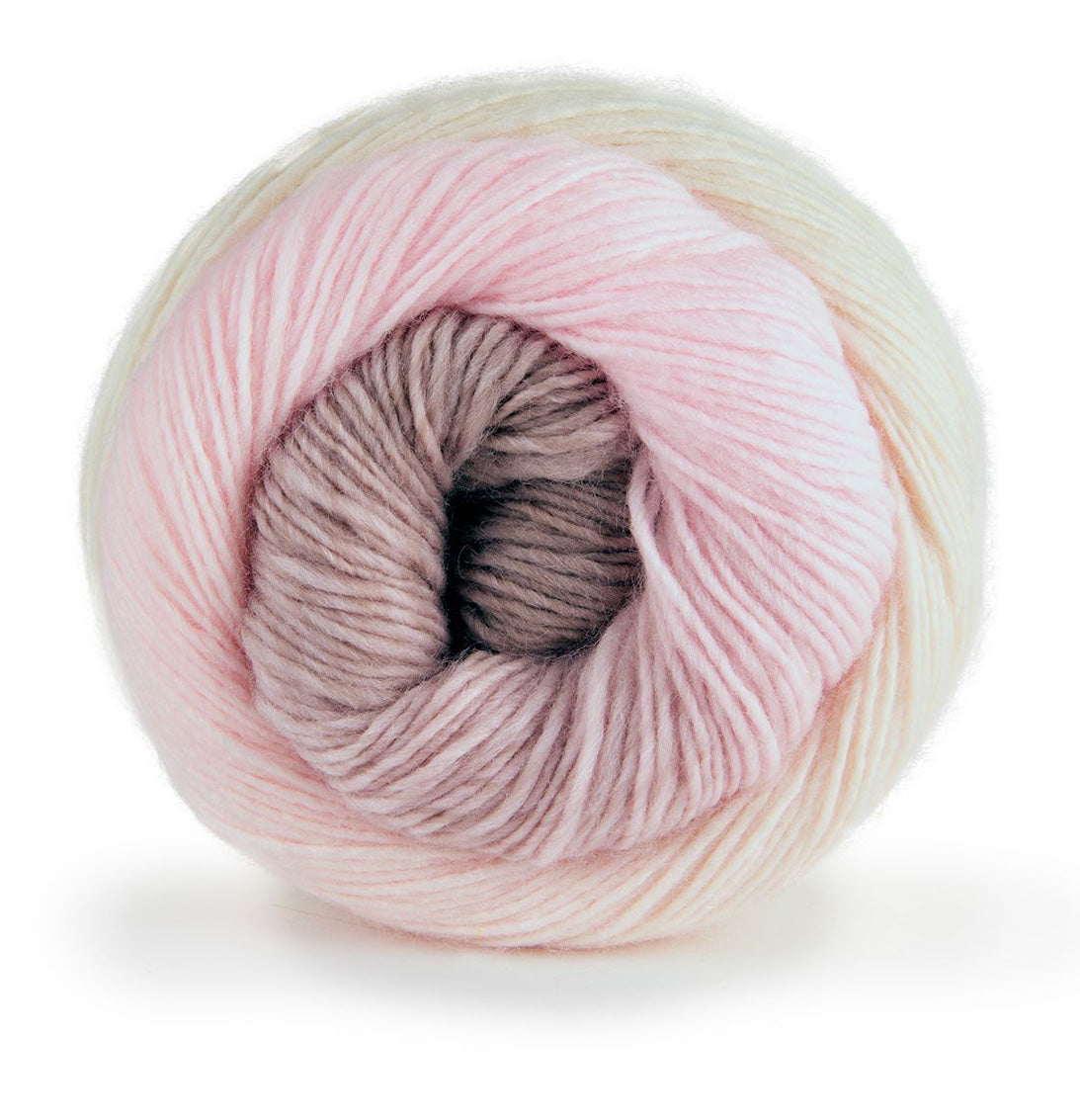 Laines Du Nord Poema - Taupe/Pink/Pale Yellow (Color #405) knitting and crochet yarn on sale at little knits