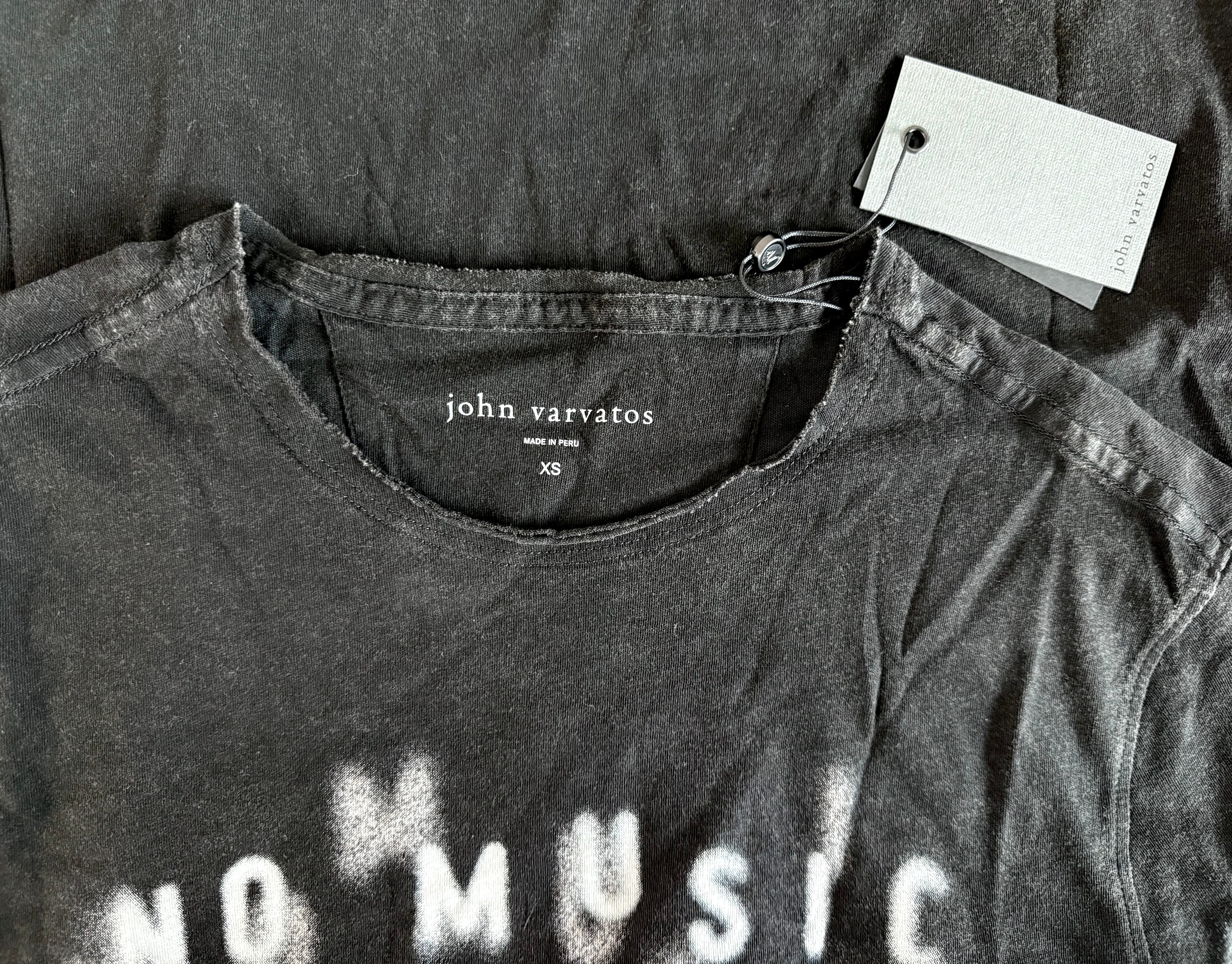 New, John Varvatos Men's No Music No Life Graphic T-Shirt, XS