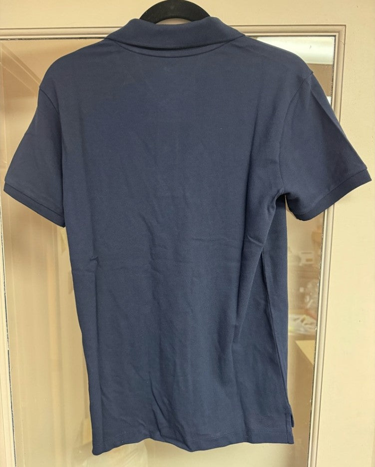 NWT, GAP Men's 2-Pack Cotton Stretch Logo Polo, Off-White & Navy, Medium