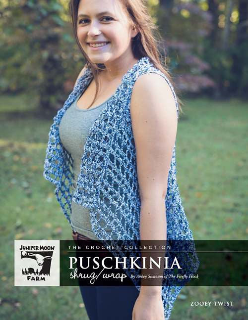 Juniper Moon Farm Zooey Crochet Pattern - Puschkinia Shrug Wrap (PDF)