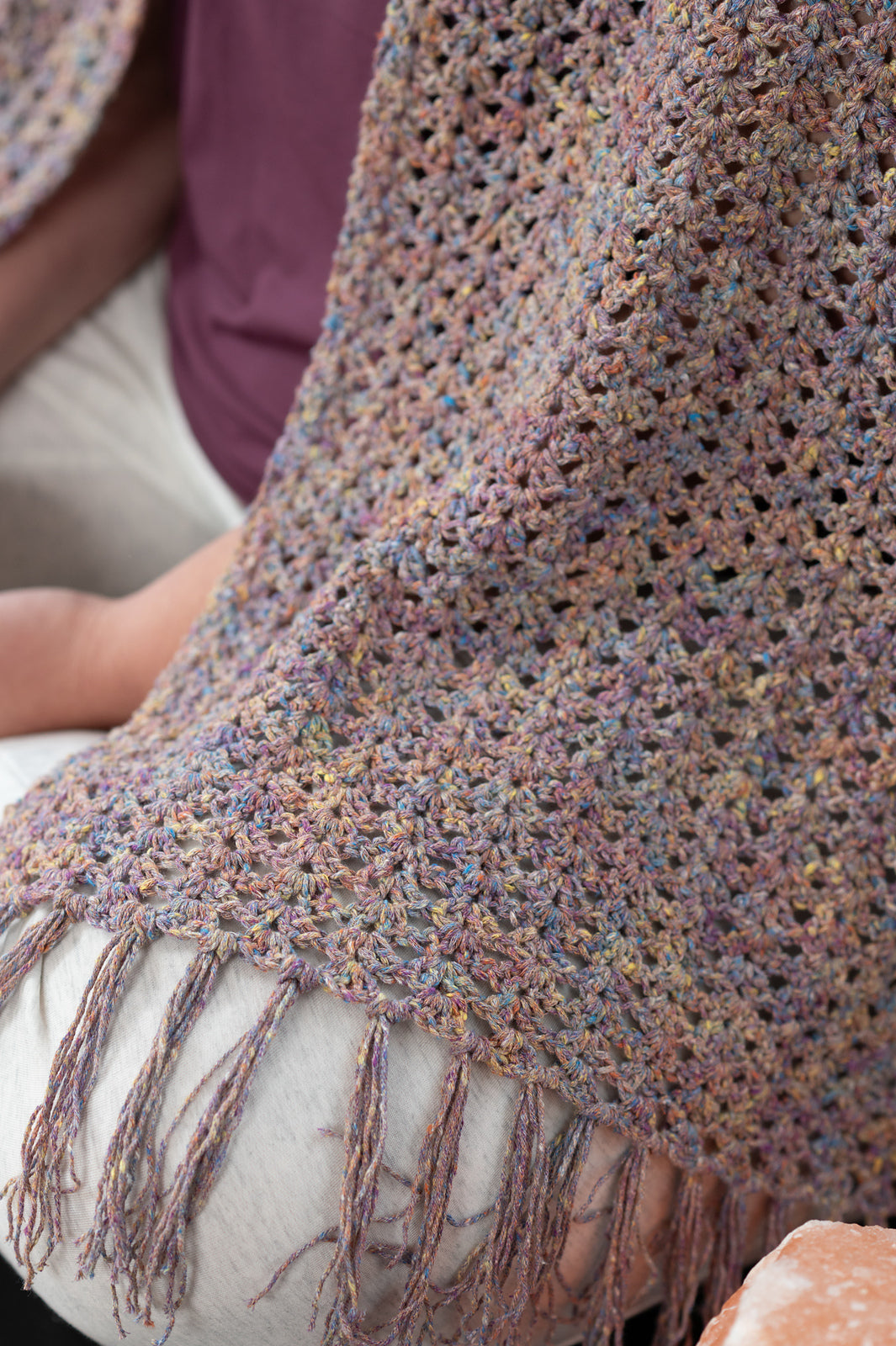 A Berroco Gaia Crochet Pattern - Chodron Shawl (PDF)