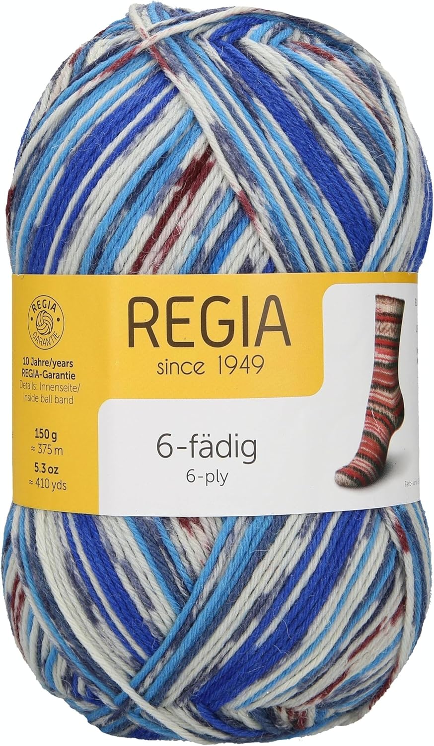 Regia 6-Ply Color - Snowstorm (Color #6210) - BIG 150 Gram Skeins