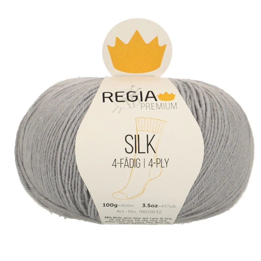 Regia Premium Silk - Silver Blue (Color #51) - FULL BAG SALE (5 Skeins)