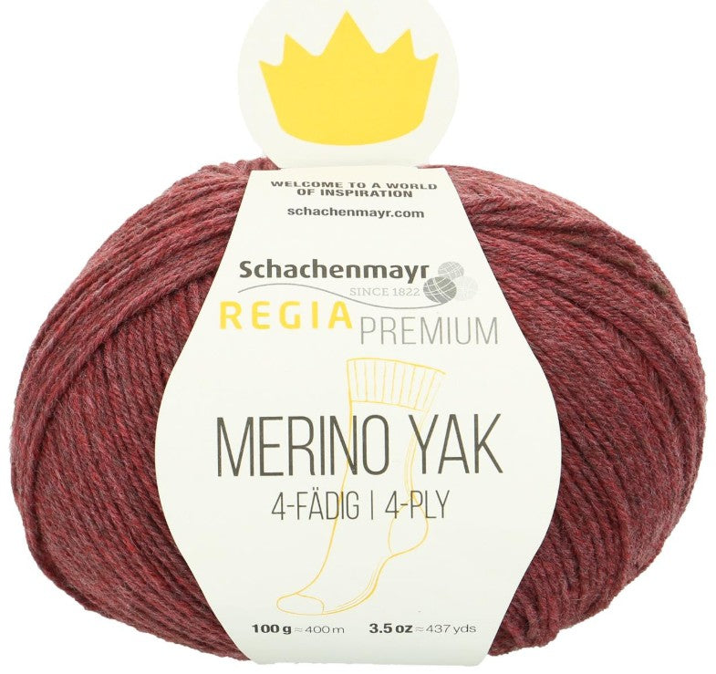 Regia Merino Yak Solid Colors - Plum Heather (Color #7508) sock yarn on sale at Little Knits