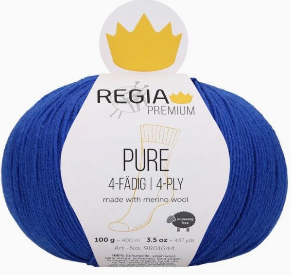Regia Premium Pure Merino - Bluebird (Color #53) on sale at Little Knits