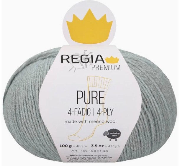 Regia Premium Pure Merino sock yarn - Light Grey (Color #90) on sale at Little Knits