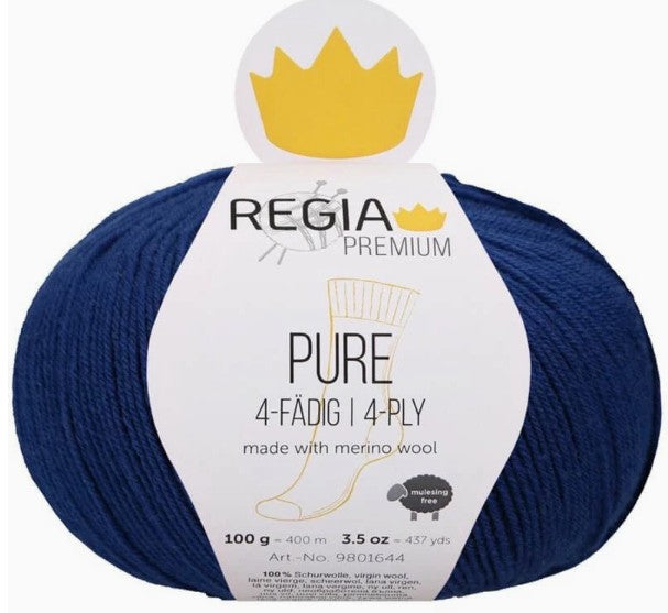 Regia Premium Pure Sock Merino - Navy (Color #50) on sale at Little Knits