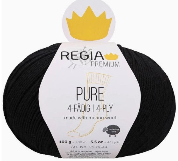 Regia Premium Pure sock yarn - Onyx (Color #99) on sale at Little Knits