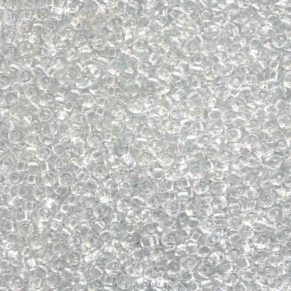 6/0 Czech Seed Beads - Crystal (Color #00050) - 250 Gram Bag
