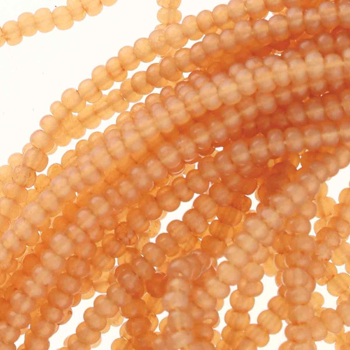 6/0 Czech Seed Beads - Wheat Opal Sol Gel (Color #02611) - 6 String Hanks, 18 Grams