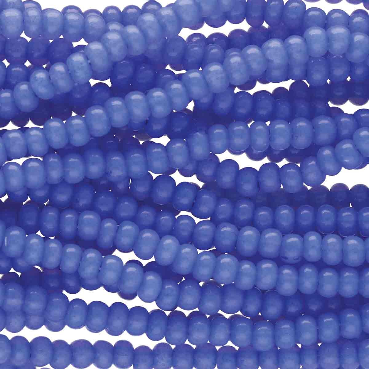 6/0 Czech Seed Beads - Tanzanite Opal Sol Gel (Color #02631) - 6 String Hanks, 67 Grams