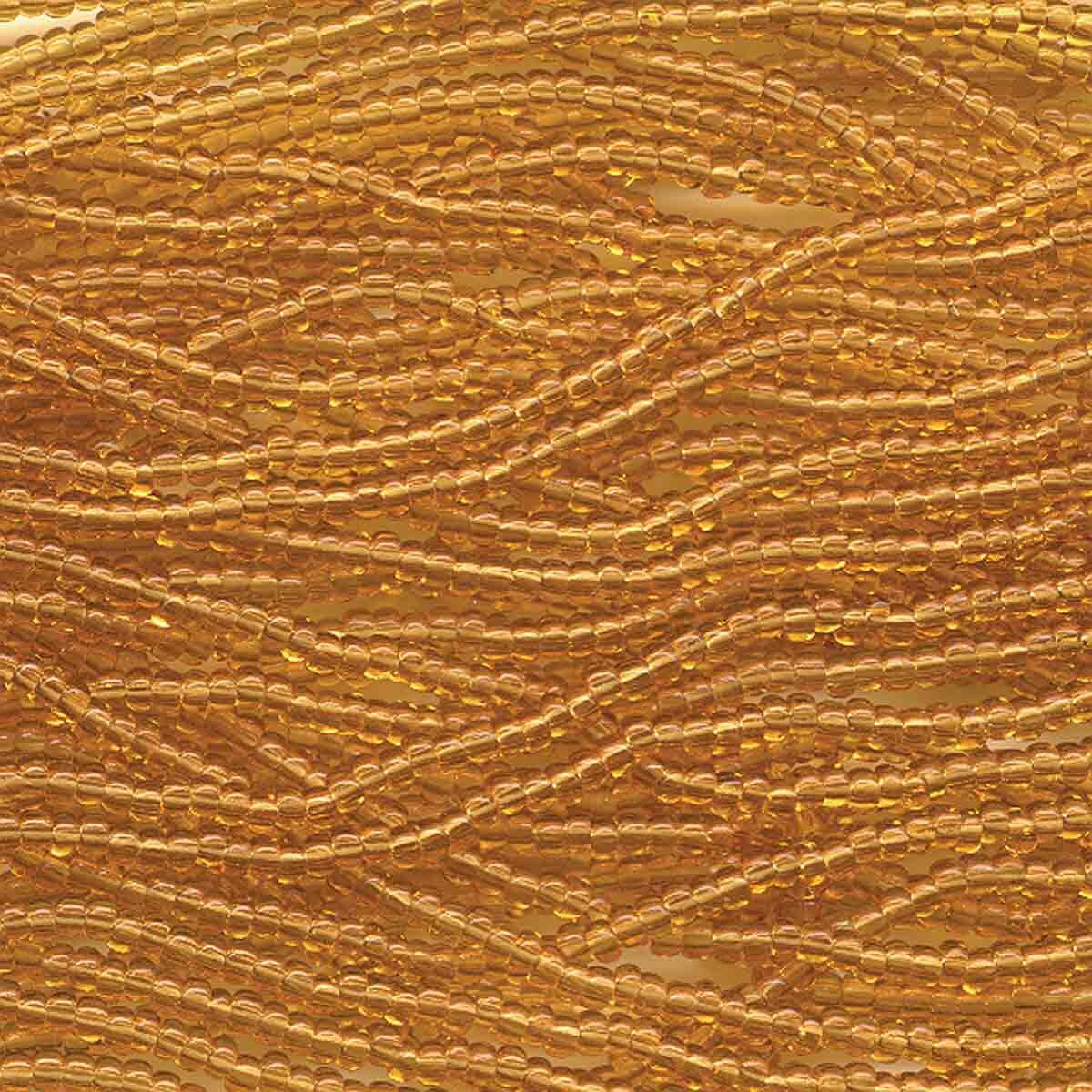 6/0 Czech Seed Beads - Topaz (Color #10050) - 6 String Hanks, 73 Grams