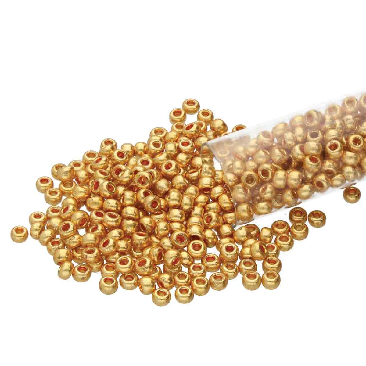 6/0 Czech Seed Beads  - Gold Metallic (Color #18304) 20 Gram Tube