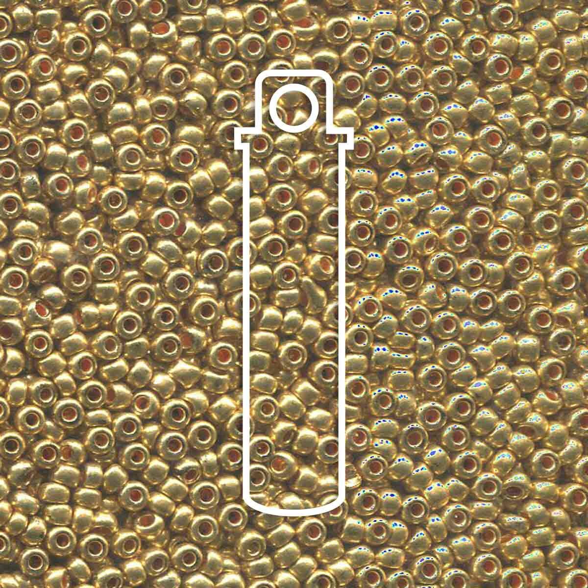 6/0 Czech Seed Beads  - Metallic Gold (Color #18581) 20 Gram Tube