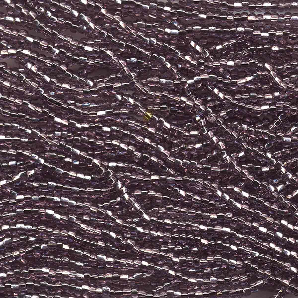 6/0 Czech Seed Beads - Light Amy Silver Lined (Color #27010) - 6 String Hanks, 72 Grams