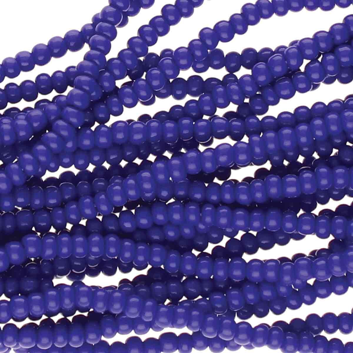 6/0 Czech Seed Beads - Blue (Color #33060) - 6 String Hanks, 71 Grams