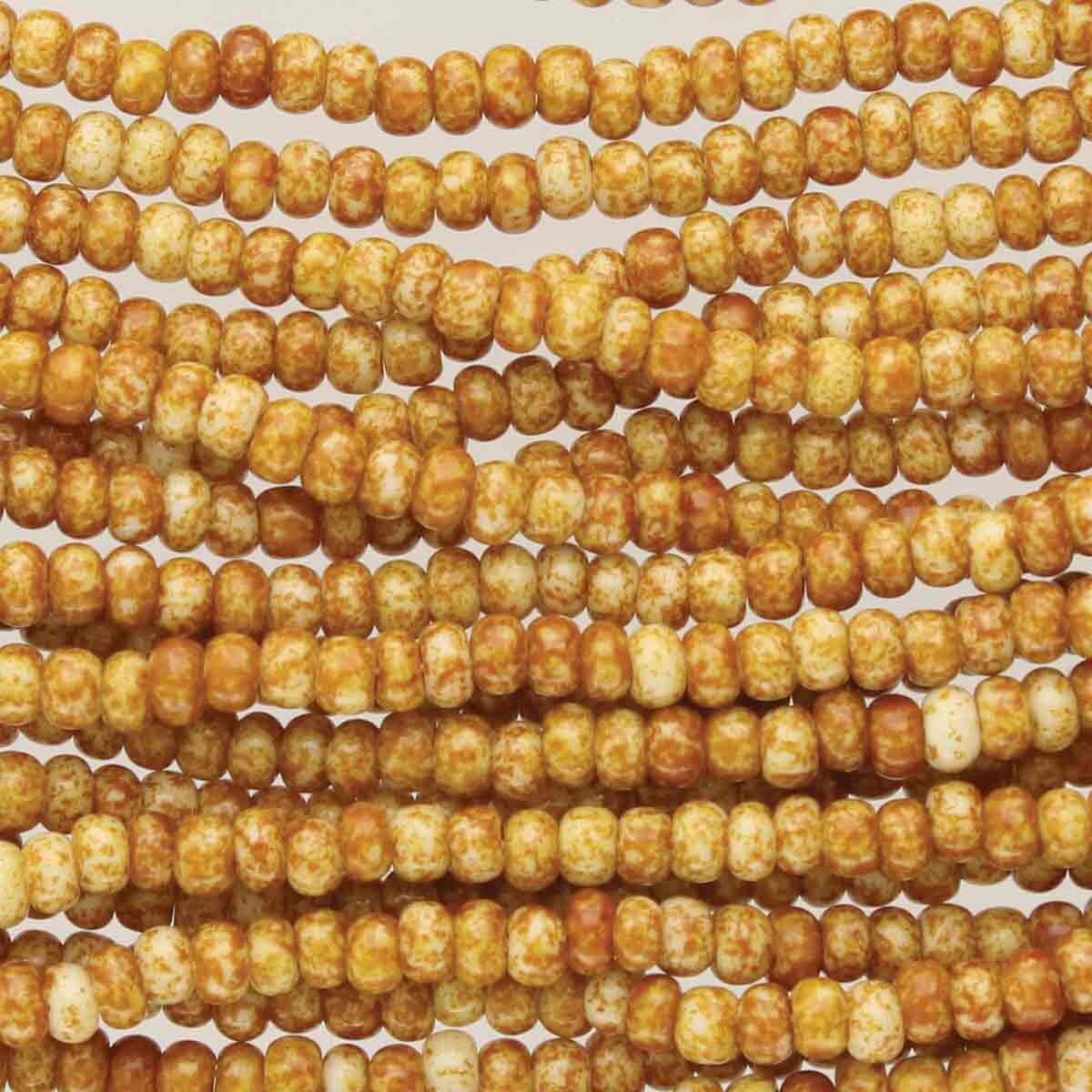 6/0 Czech Seed Beads - Travertine (Color #66209) - 6 String Hanks, 71 Grams