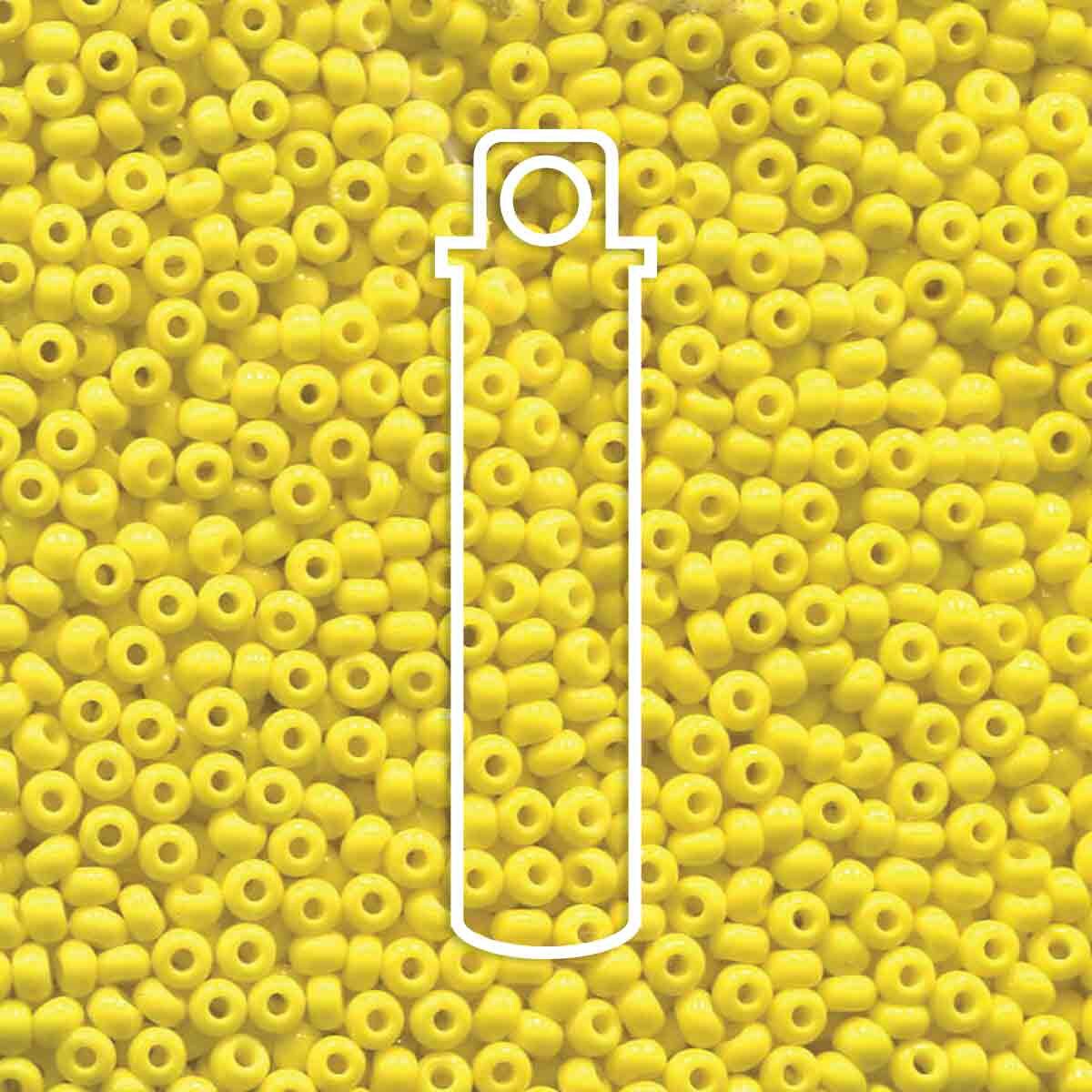6/0 Czech Seed Beads  - Opaque Yellow (Color #83110) 20 Gram Tube