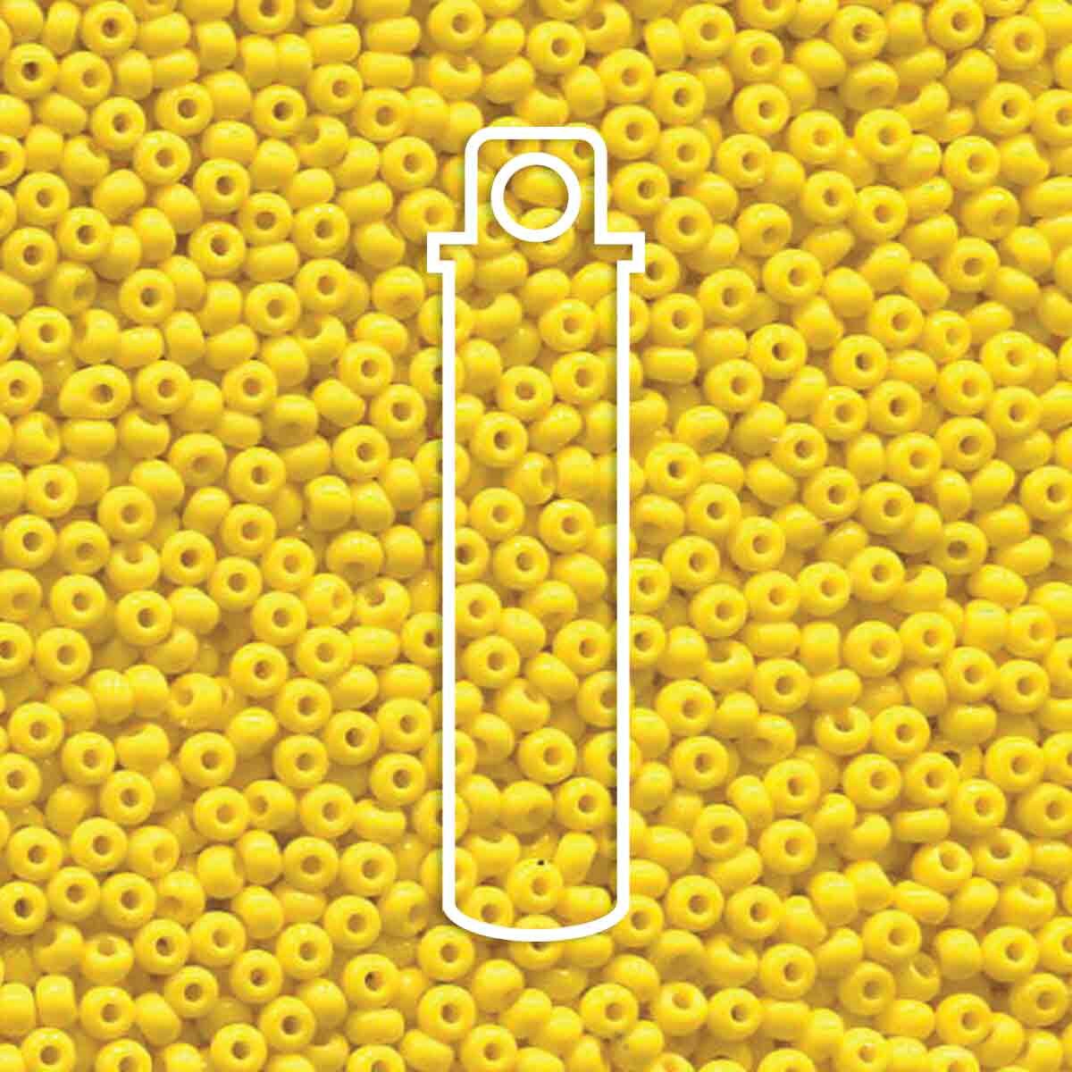 6/0 Czech Seed Beads  - Opaque Dark Yellow (Color #83130) 20 Gram Tube
