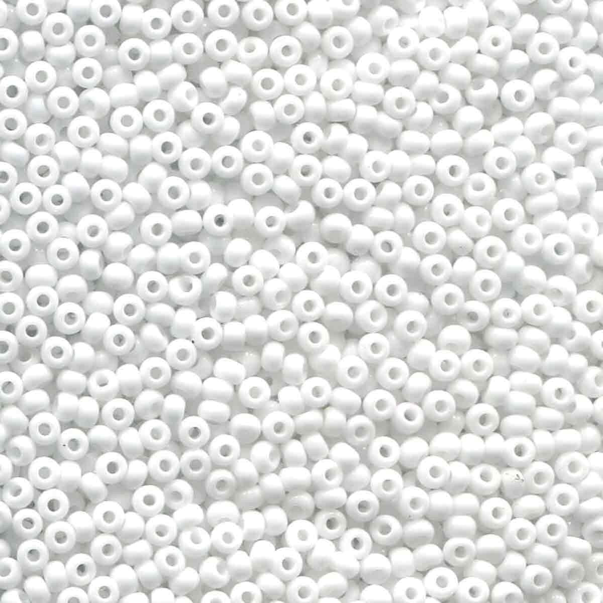 8/0 Czech Seed Beads  - Chalk (Color #03050) 250 Gram Bag