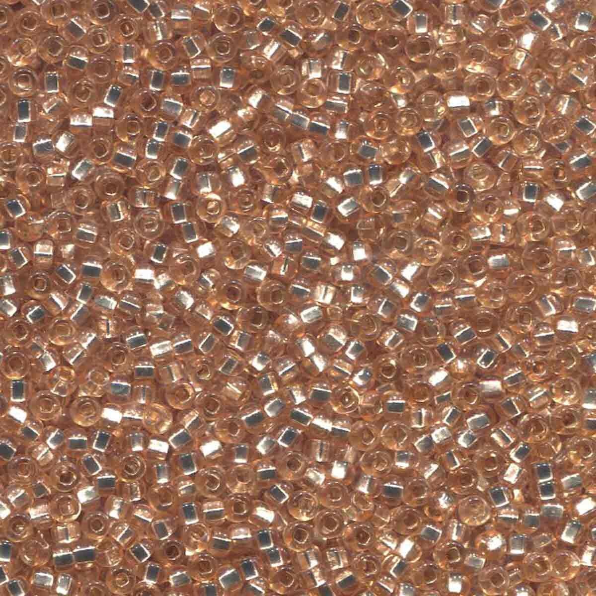 8/0 Czech Seed Beads  - Champagne Silver Lined (Color #08288) 250 Gram Bag