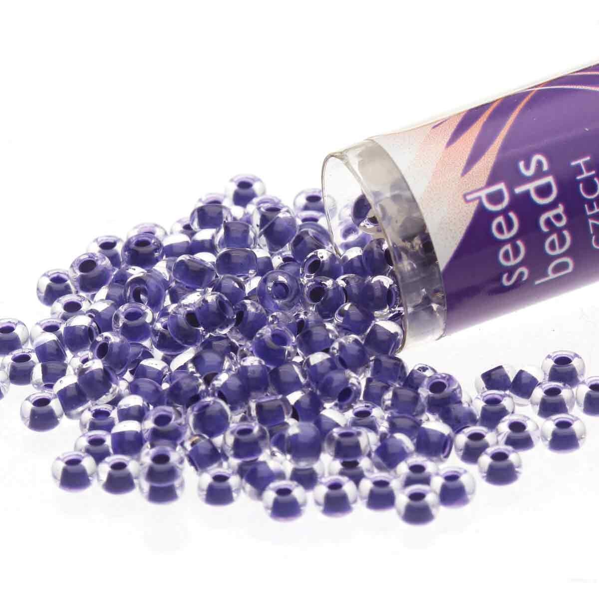 8/0 Czech Seed Beads - Terra Intensive Purple (Color #08A28) 22 Gram Tube