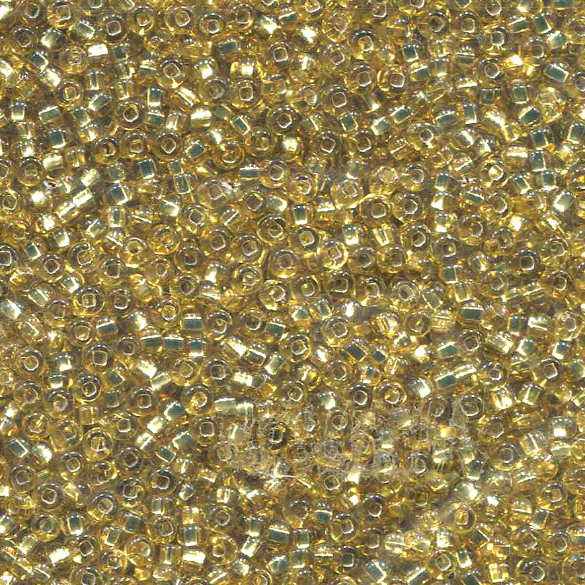 8/0 Czech Seed Beads  - Straw Gold Silver Lined (Color #17050) 250 Gram Bag