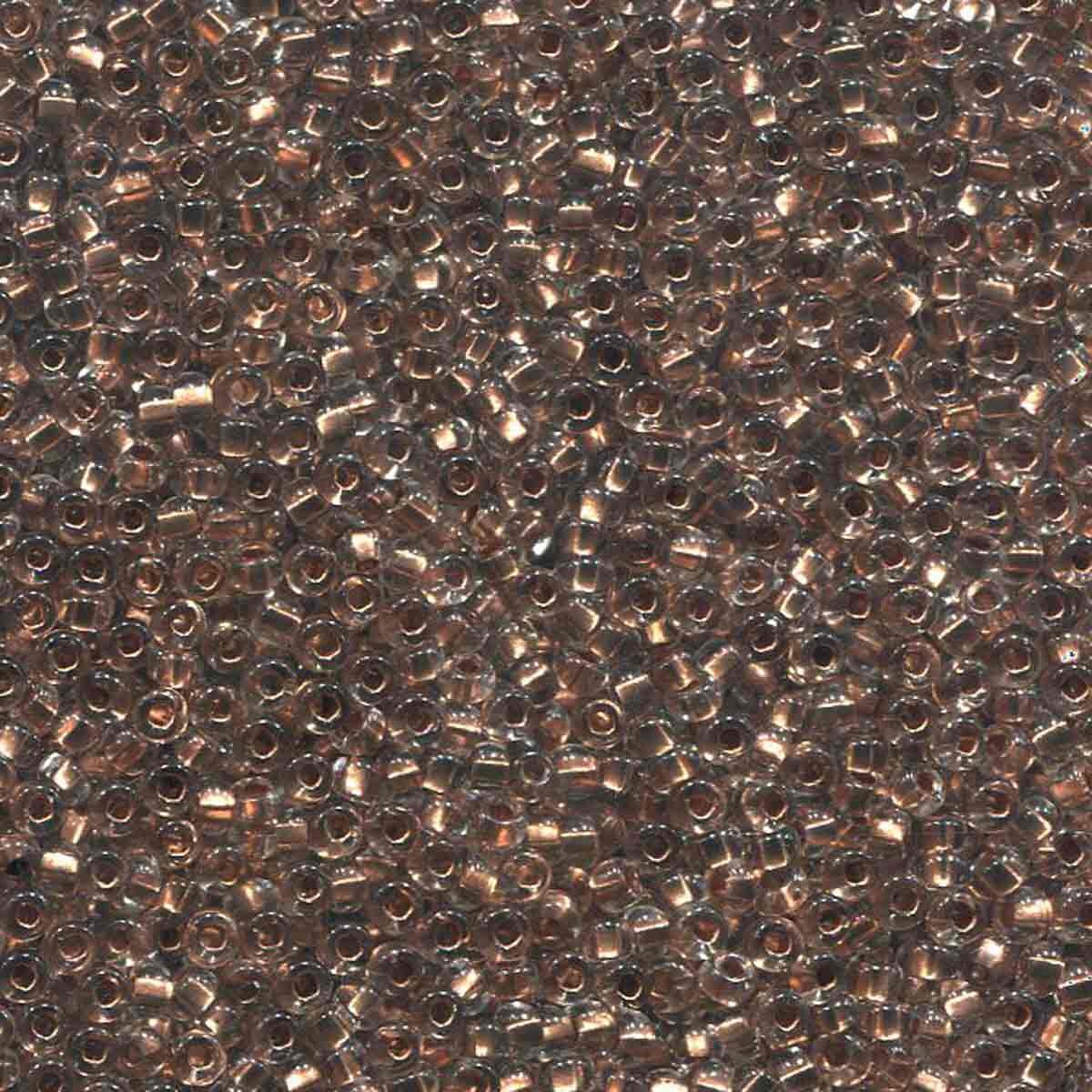 8/0 Czech Seed Beads  - Crystal Copper Lined (Color #68105) 250 Gram Bag