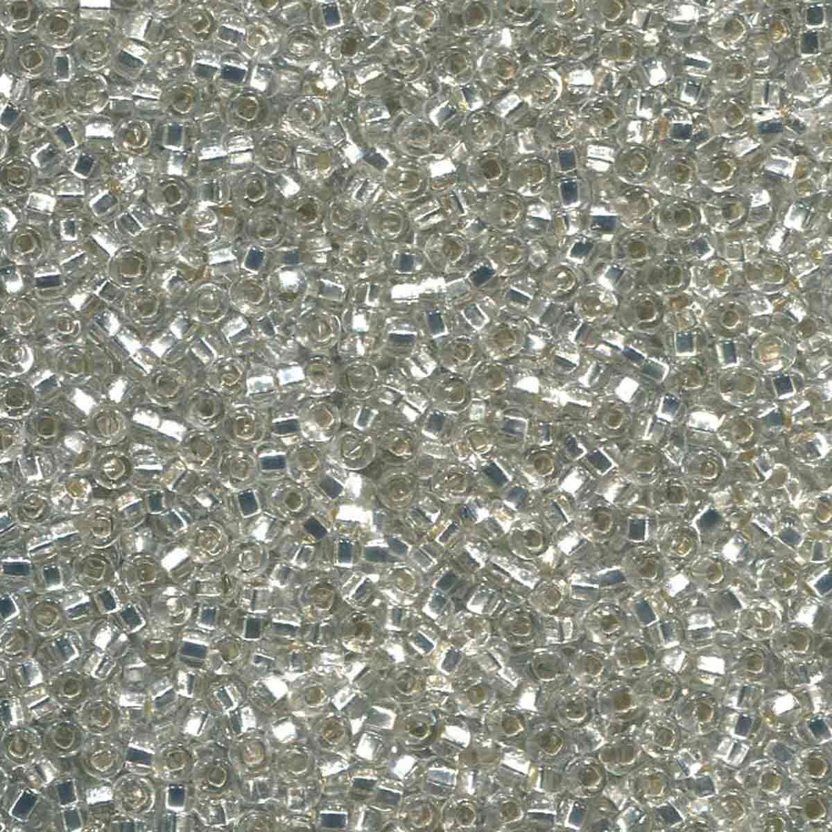 8/0 Czech Seed Beads  - Crystal Silver Lined (Color #78102) 250 Gram Bag