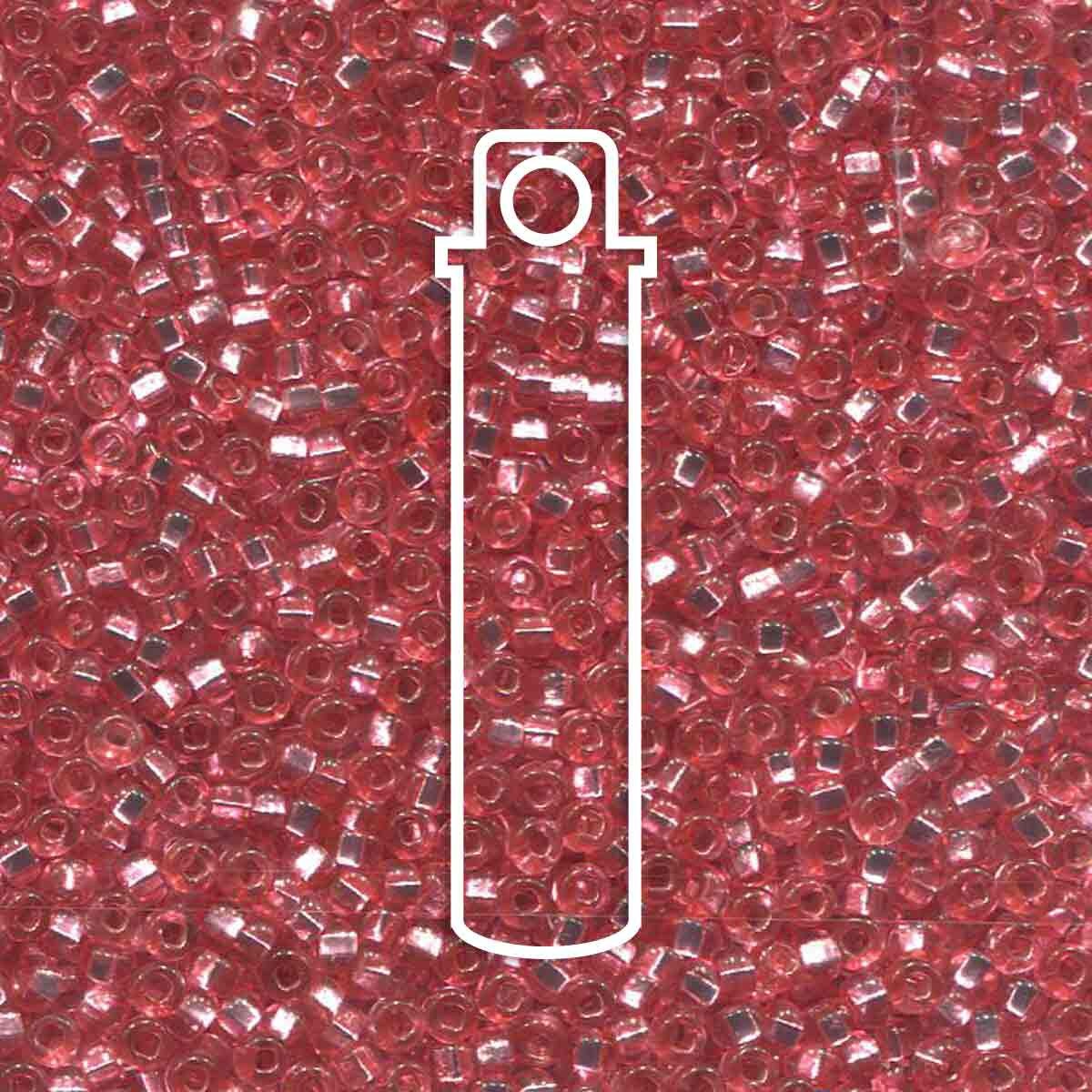 8/0 Czech Seed Beads - SLGL Light Pink Silver Lined (Color #78191) 22 Gram Tube