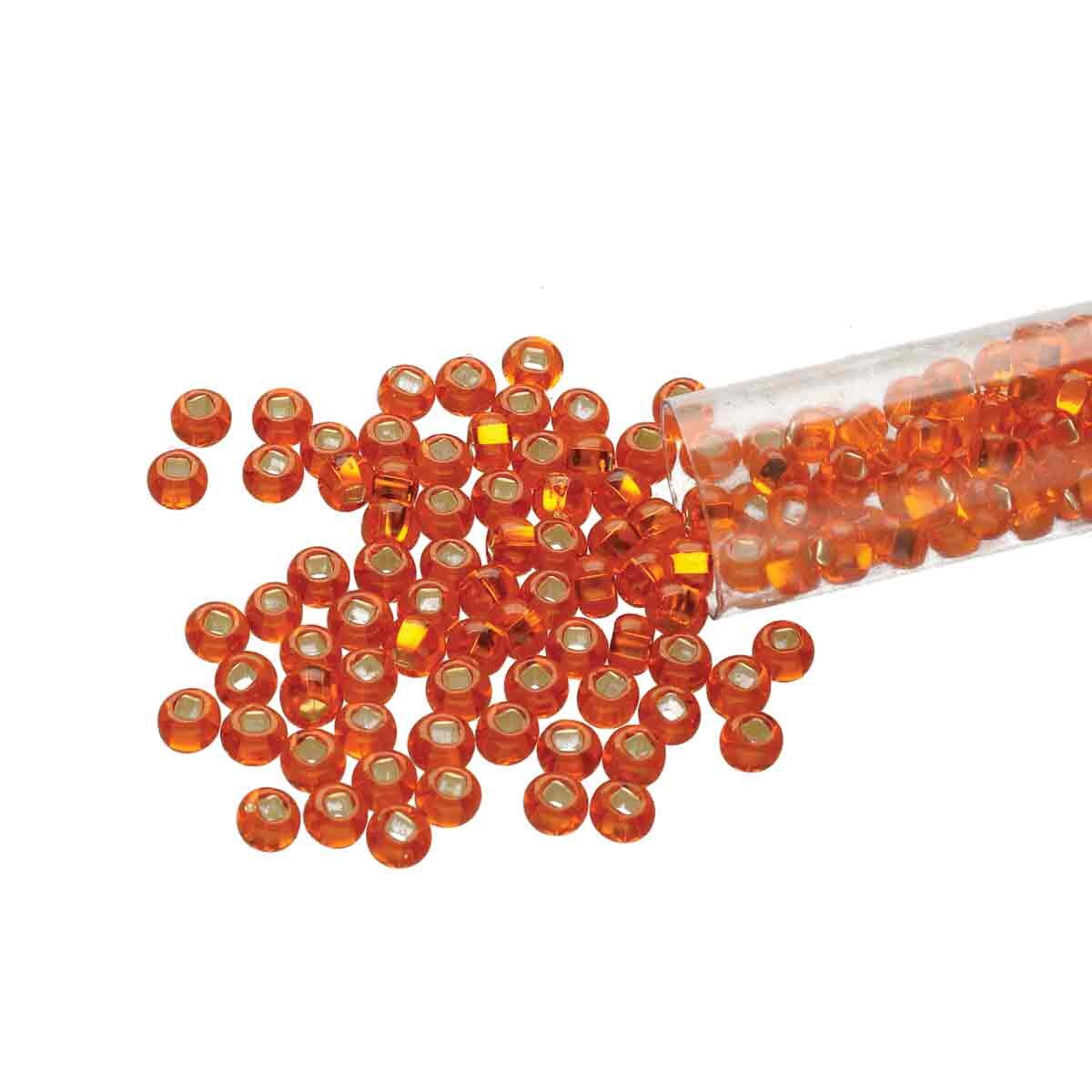 8/0 Czech Seed Beads - Hyacinth Silver Lined (Color #97030) 22 Gram Tube
