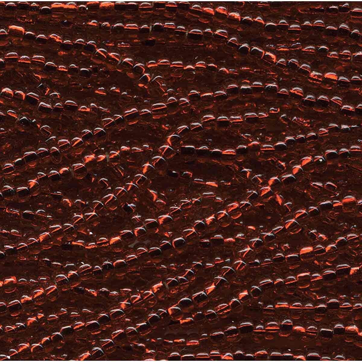 8/0 Preciosa Czech Seed Beads - Garnet Sliver Lined (Color #97120) - 6 String Hanks, 42 Grams
