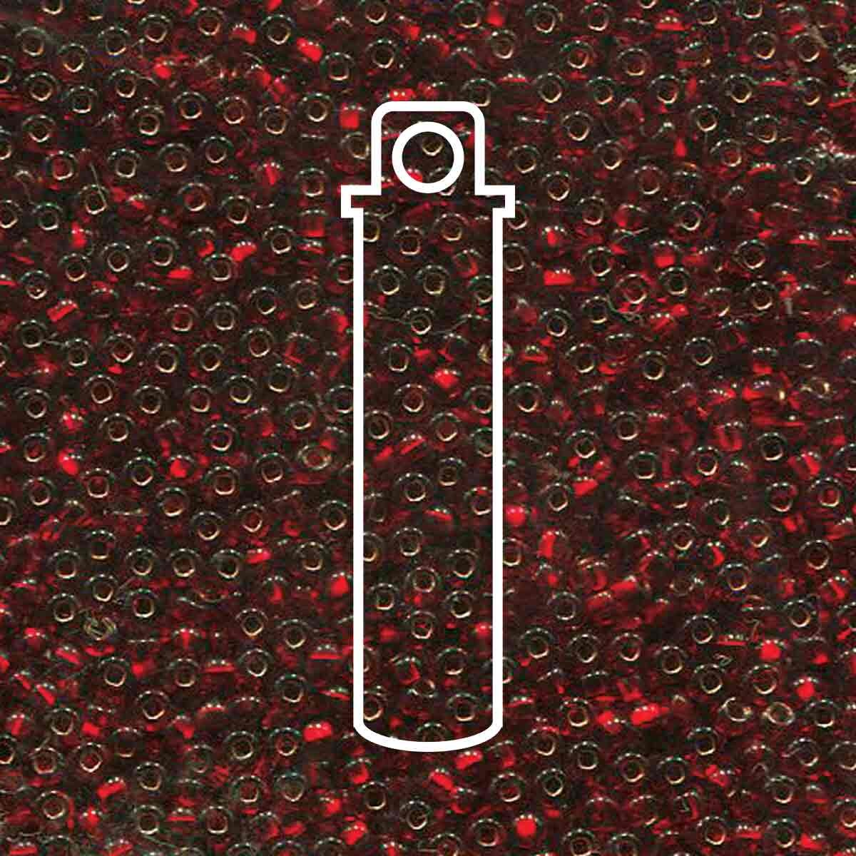 8/0 Czech Seed Beads - Ruby C/L (Color #99090) 22 Gram Tube