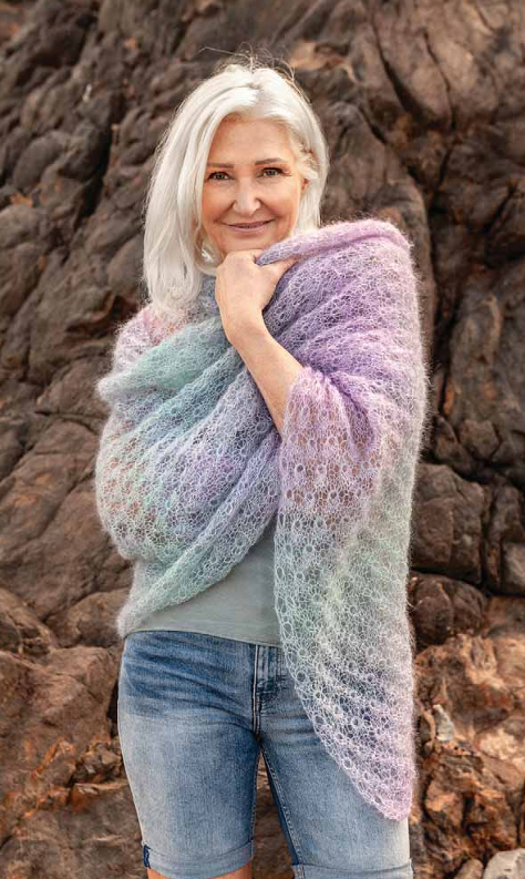 A Lana Grossa Gomitolo Silkhair Pattern - Design 15 - Shawl (PDF)