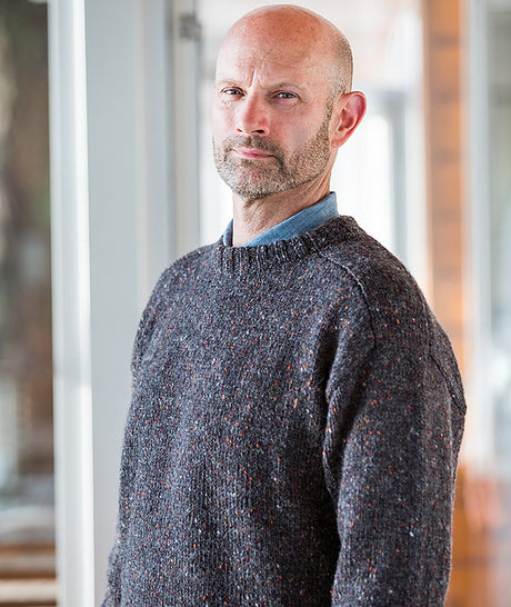 A Churchmouse Yarns and Teas Pattern - Saddle Shoulder Men's Pullover (PDF)