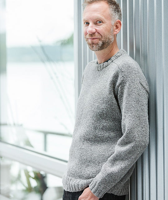 A Churchmouse Yarns and Teas Pattern - Saddle Shoulder Men's Pullover (PDF)