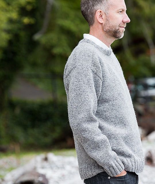 A Churchmouse Yarns and Teas Pattern - Saddle Shoulder Men's Pullover (PDF)