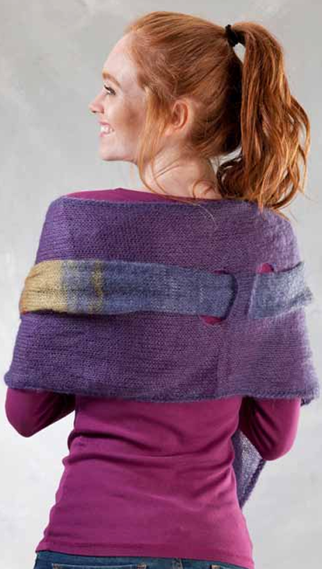 A Lana Grossa Silk Hair & Silk Hair Print Pattern - #5302B - Scarf Inside A Scarf (PDF)