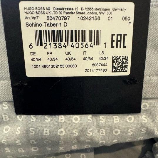 NWT Boss Schino-Taber Tapered Fit Chinos 40x34