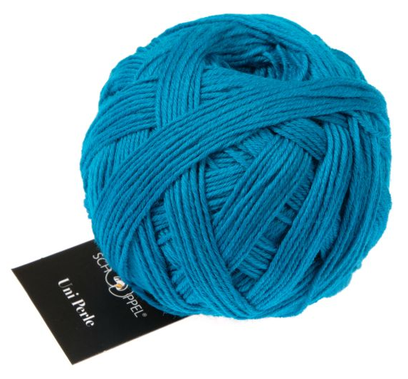 Schoppel Uni Perle - Turquoise (Color #4780) on sale at Little Knits